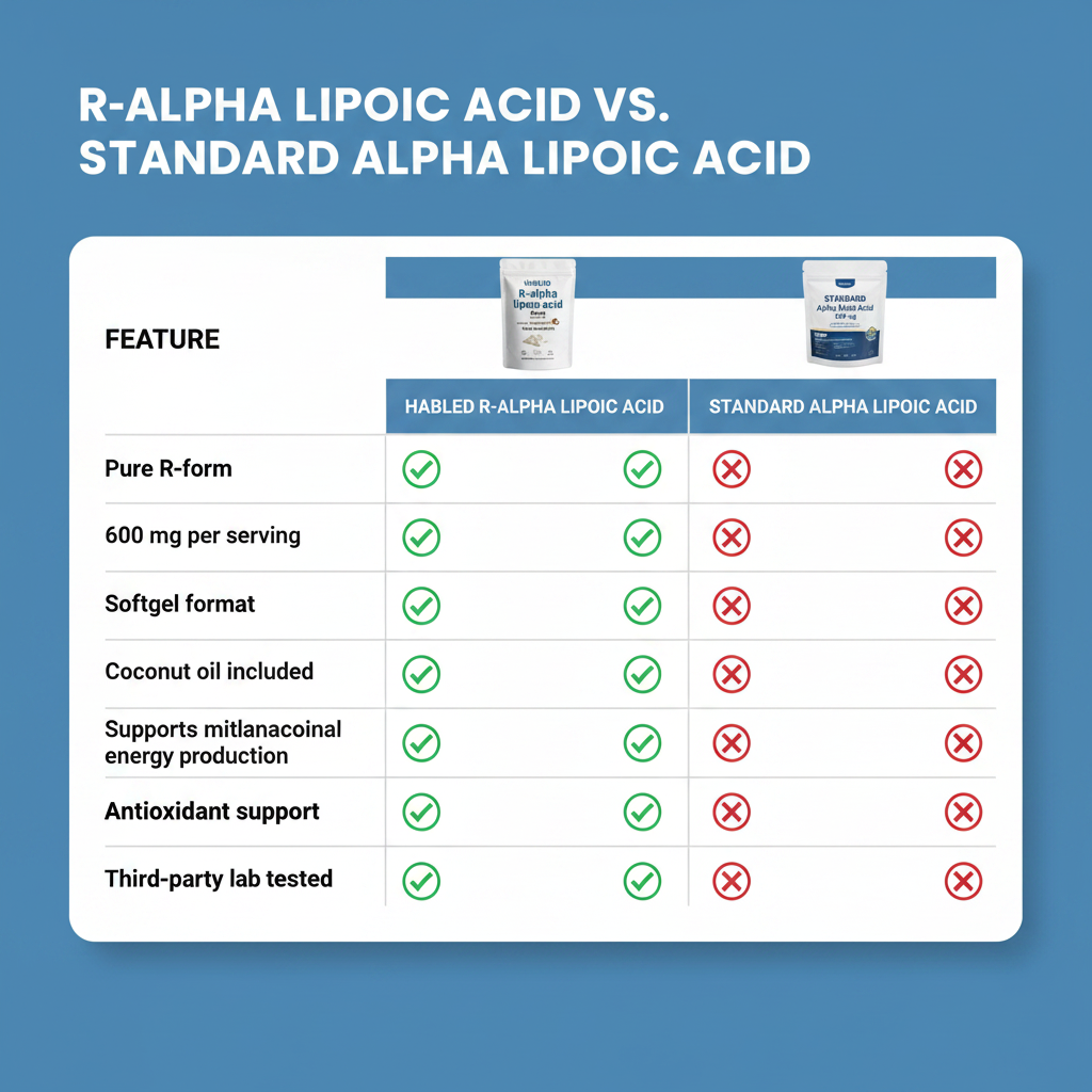 R-Alpha Lipoic Acid — 600mg Pure R-Form Softgels