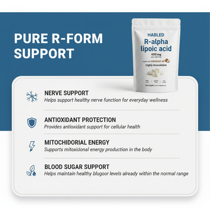 R-Alpha Lipoic Acid — 600mg Pure R-Form Softgels